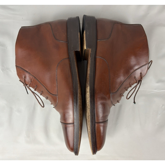 Mezlan Camden Leather Ankle Boots Mens 9.5 Brown Lace Up Made in Spain main image 8